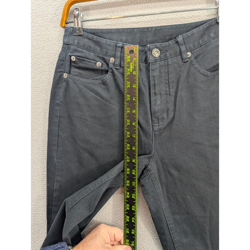 Talbots Embroidered Pocket Denim Jeans Women's Size 4 Stretch Black Mid Rise - Picture 6 of 9
